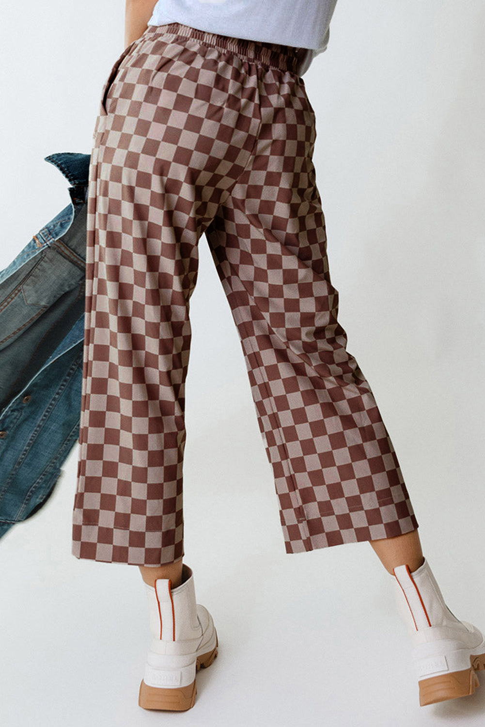 Amber Checkerboard Crop Pants
