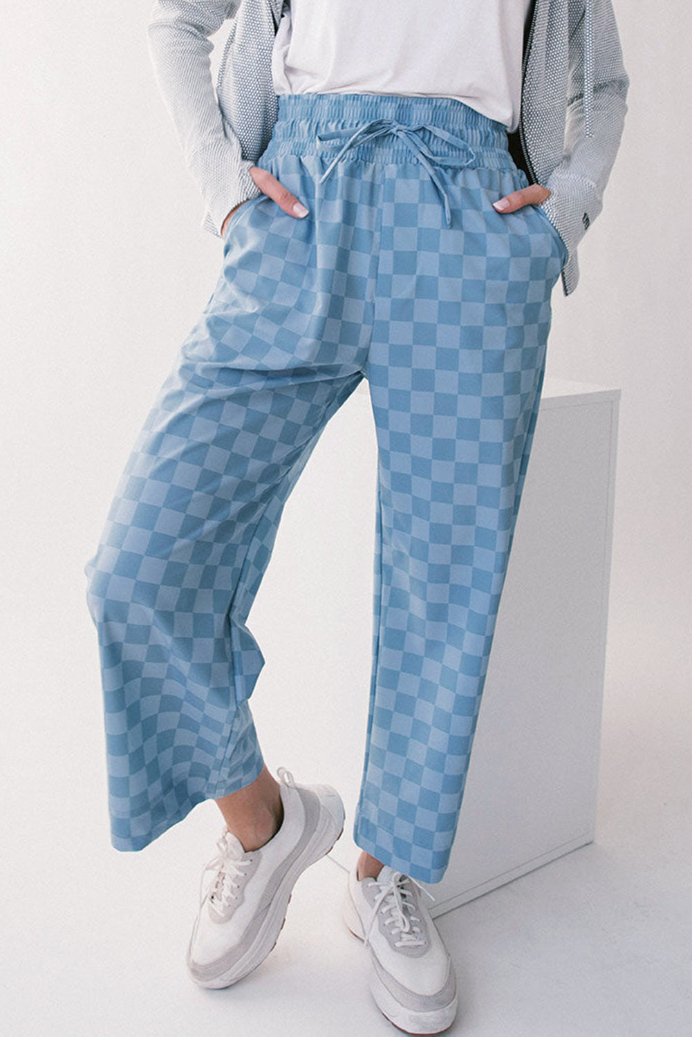 Skye Checkerboard Crop Pants