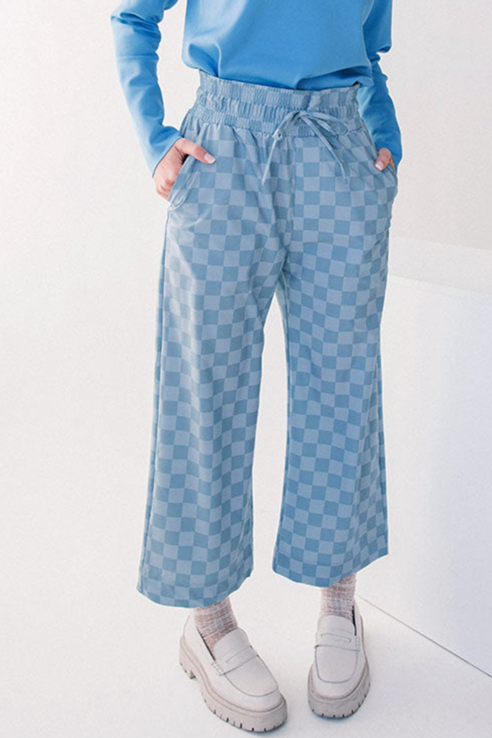 Skye Checkerboard Crop Pants