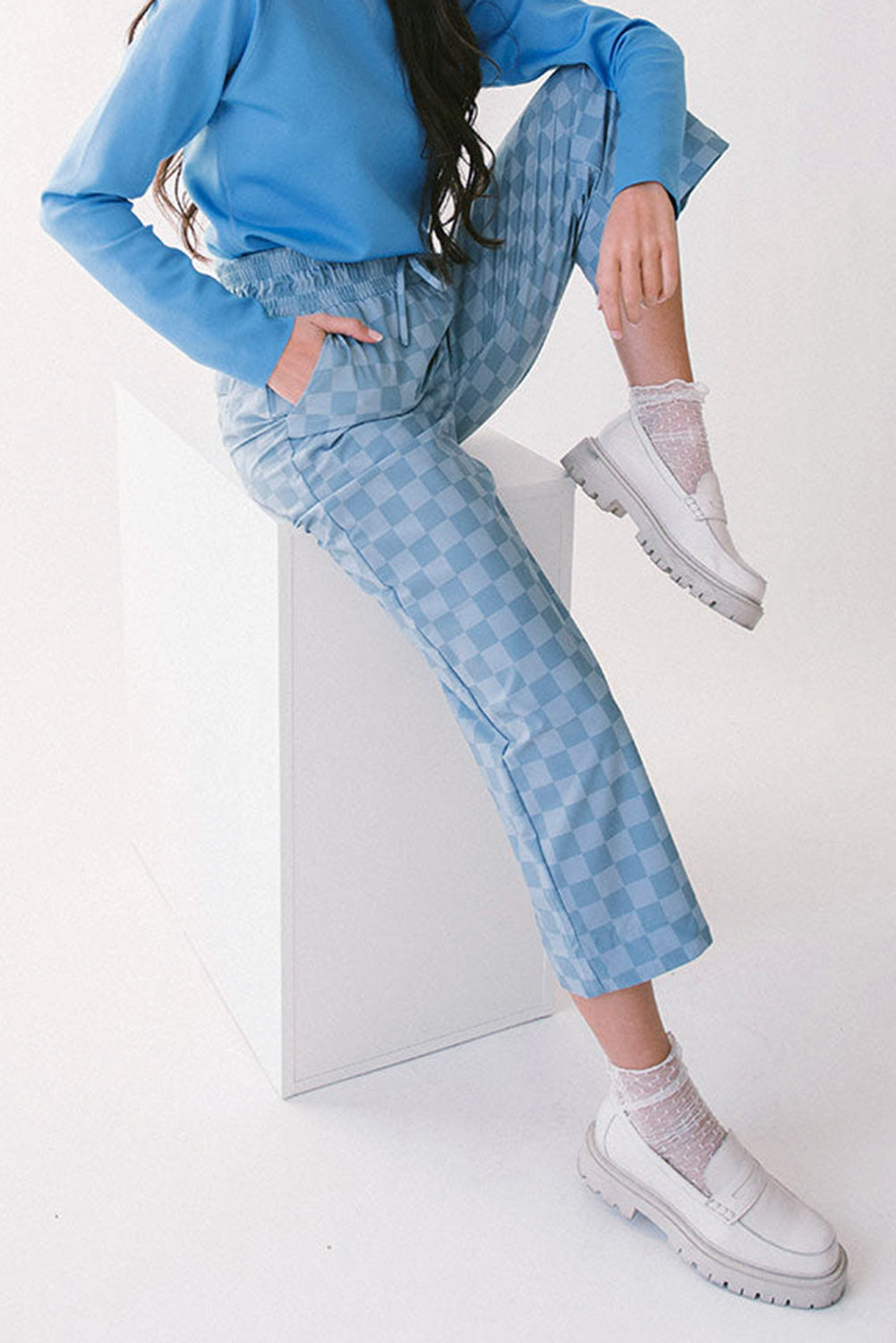 Skye Checkerboard Crop Pants