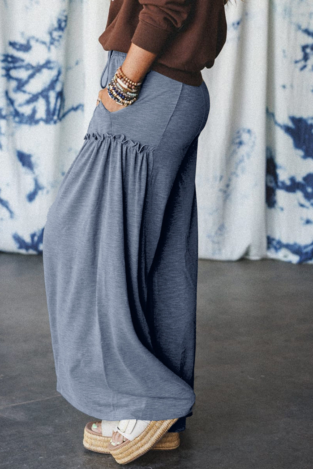 Helene Wide Leg Frill Pants