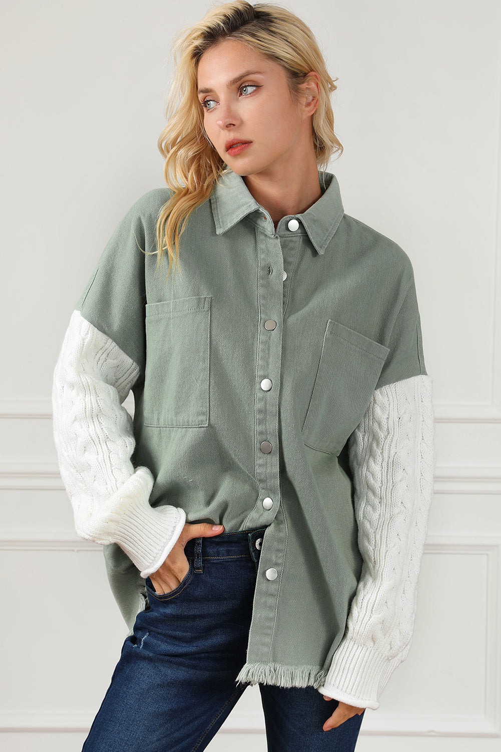 Thea Army Oversized Shacket