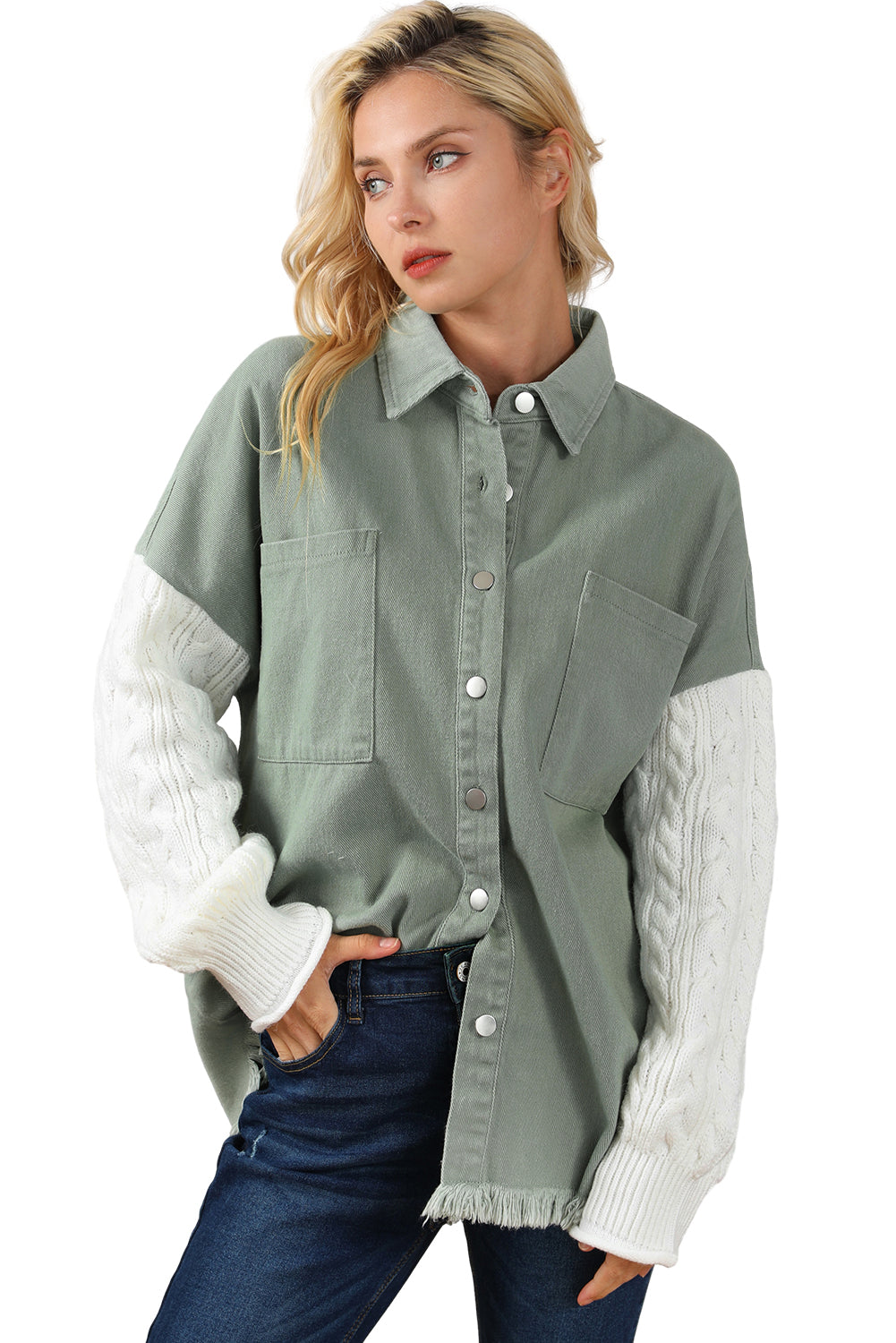 Thea Army Oversized Shacket