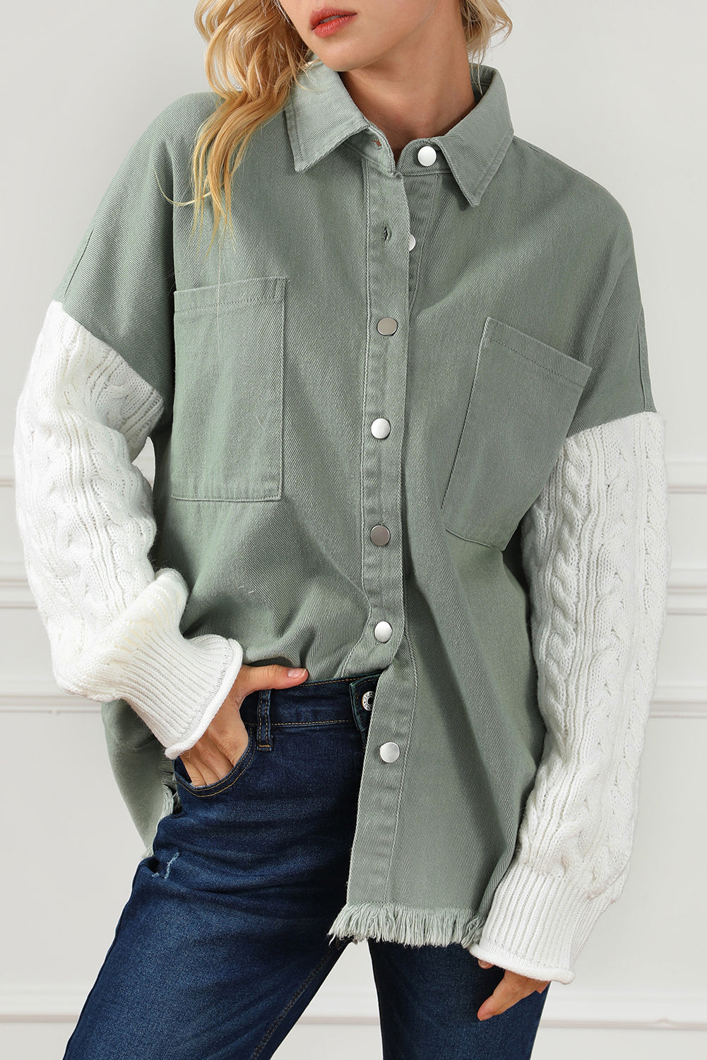 Thea Army Oversized Shacket