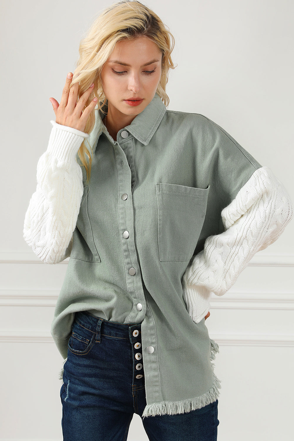 Thea Army Oversized Shacket