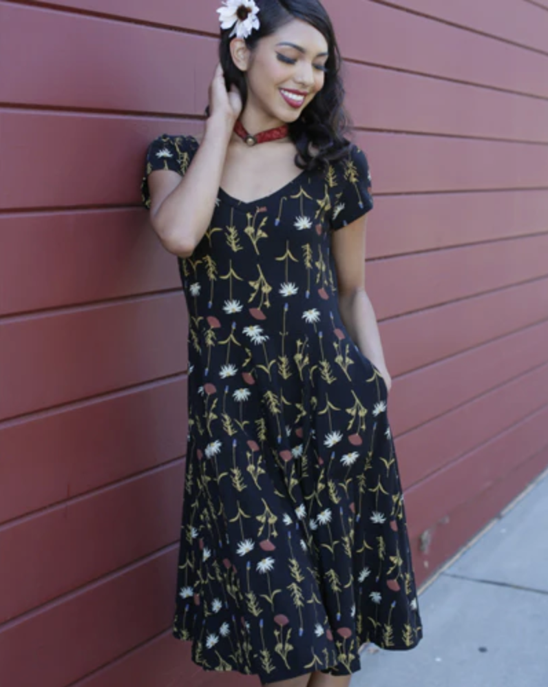 Sadie Dress - Grown Floral Print