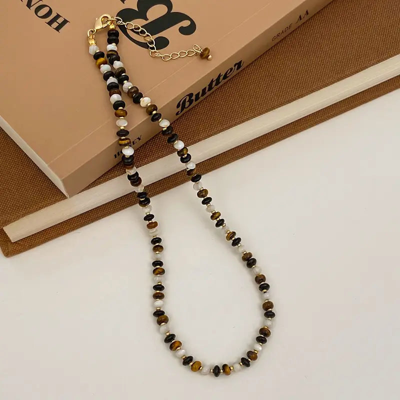 Vintage Tiger Eye Stone Necklace