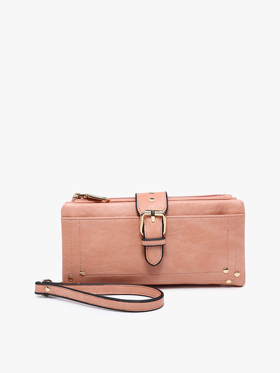 Cadence Buckle Wallet/Clutch - Mustard