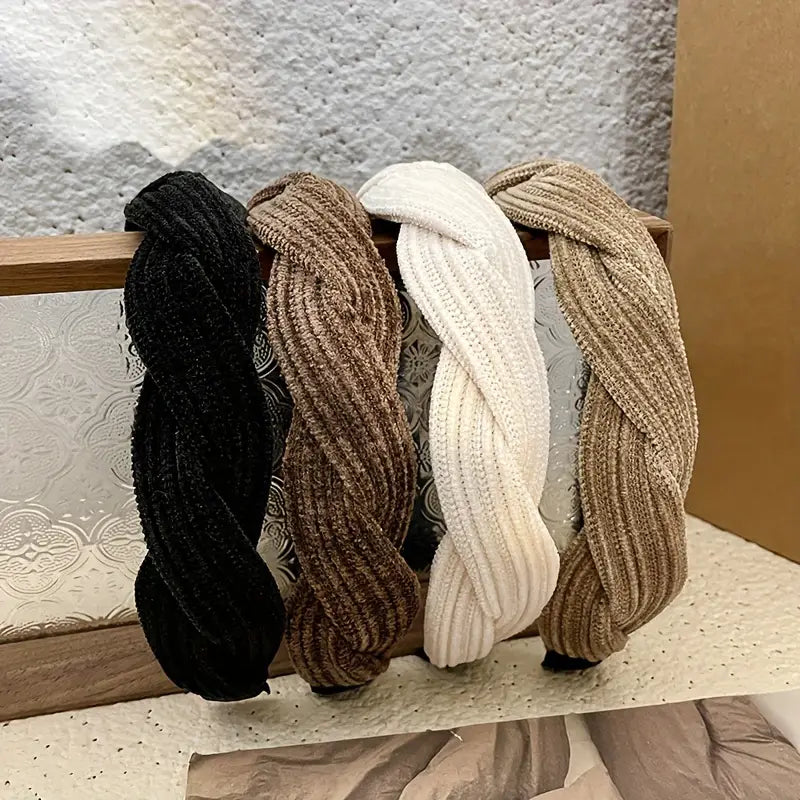 Corduroy Braided Headbands
