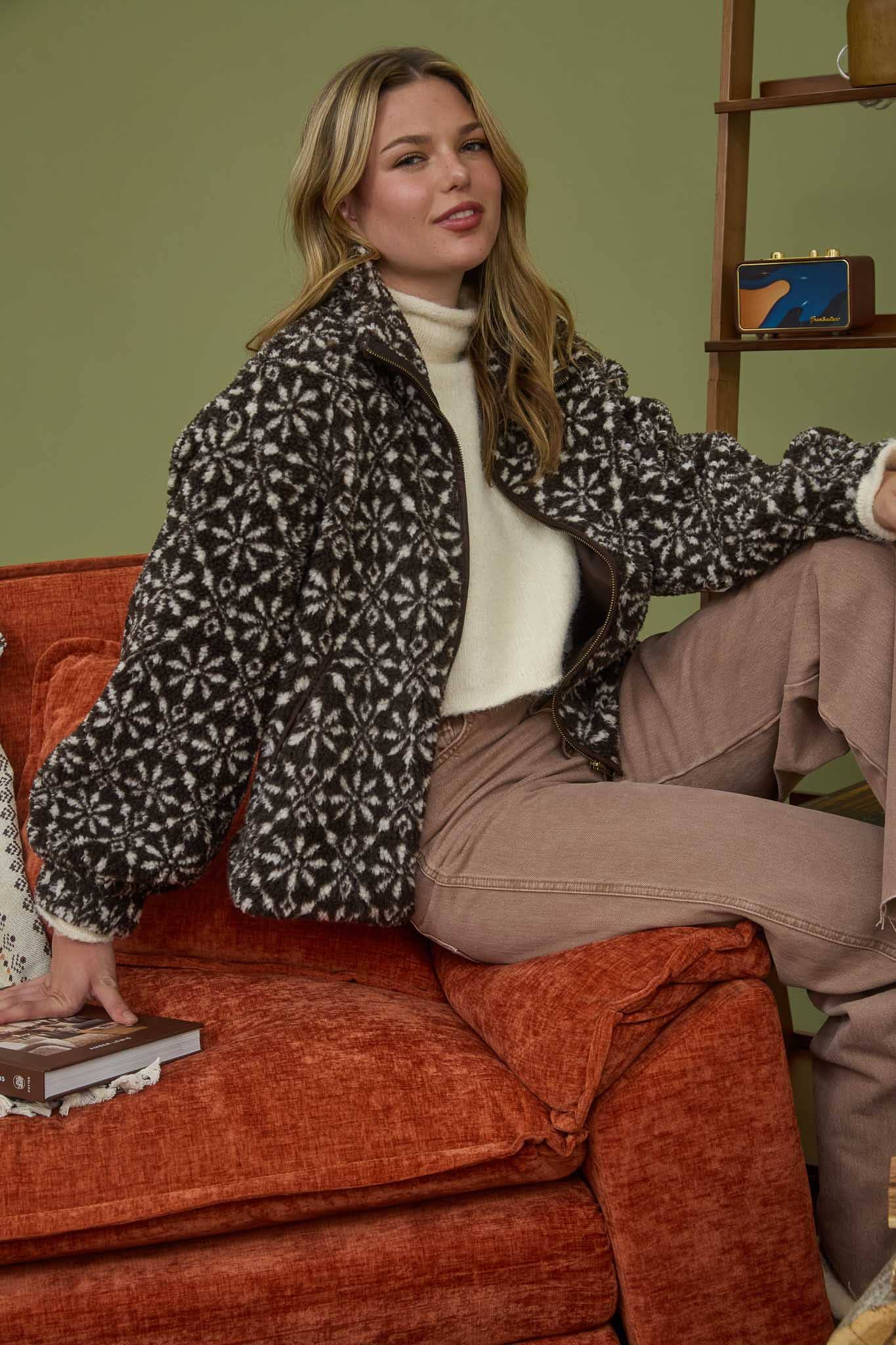 Aspen Snowflake Sherpa Jacket