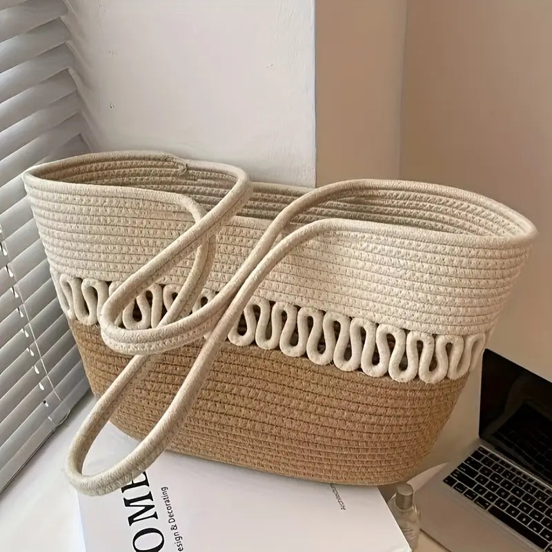 Maria Woven Tote Bag