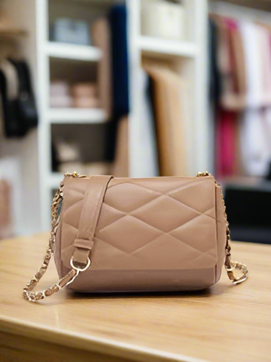 Prague Quilted Crossbody w/ Chain Strap