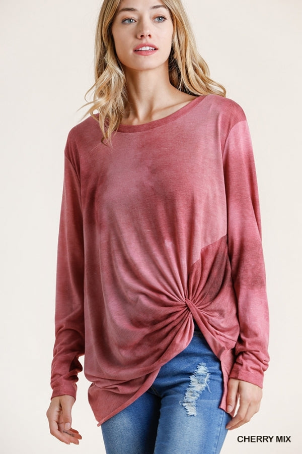 Sweet Cherry Gathered Top