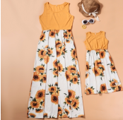 Girls White Sunflower Dress