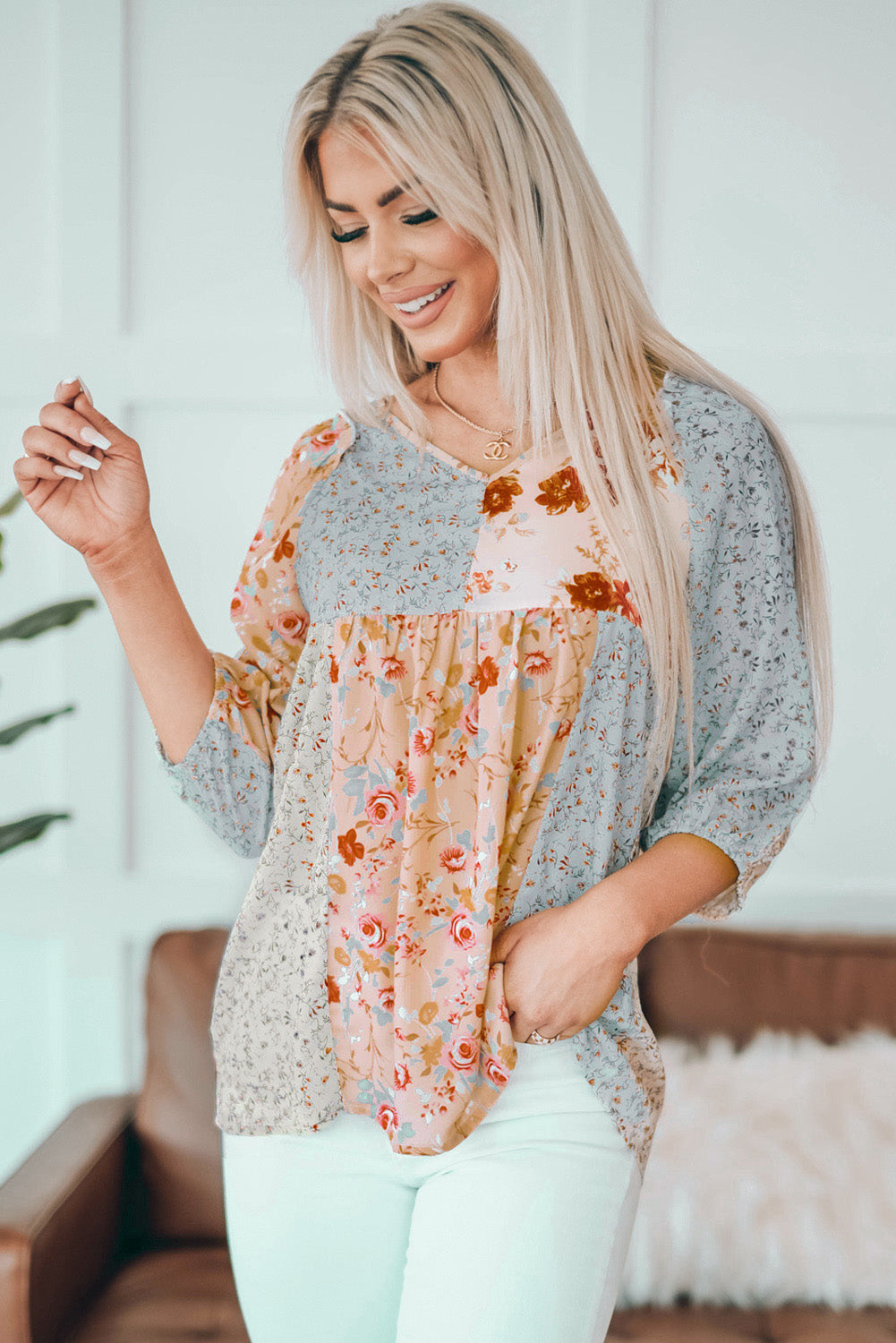 Teagan Floral Babydoll Top