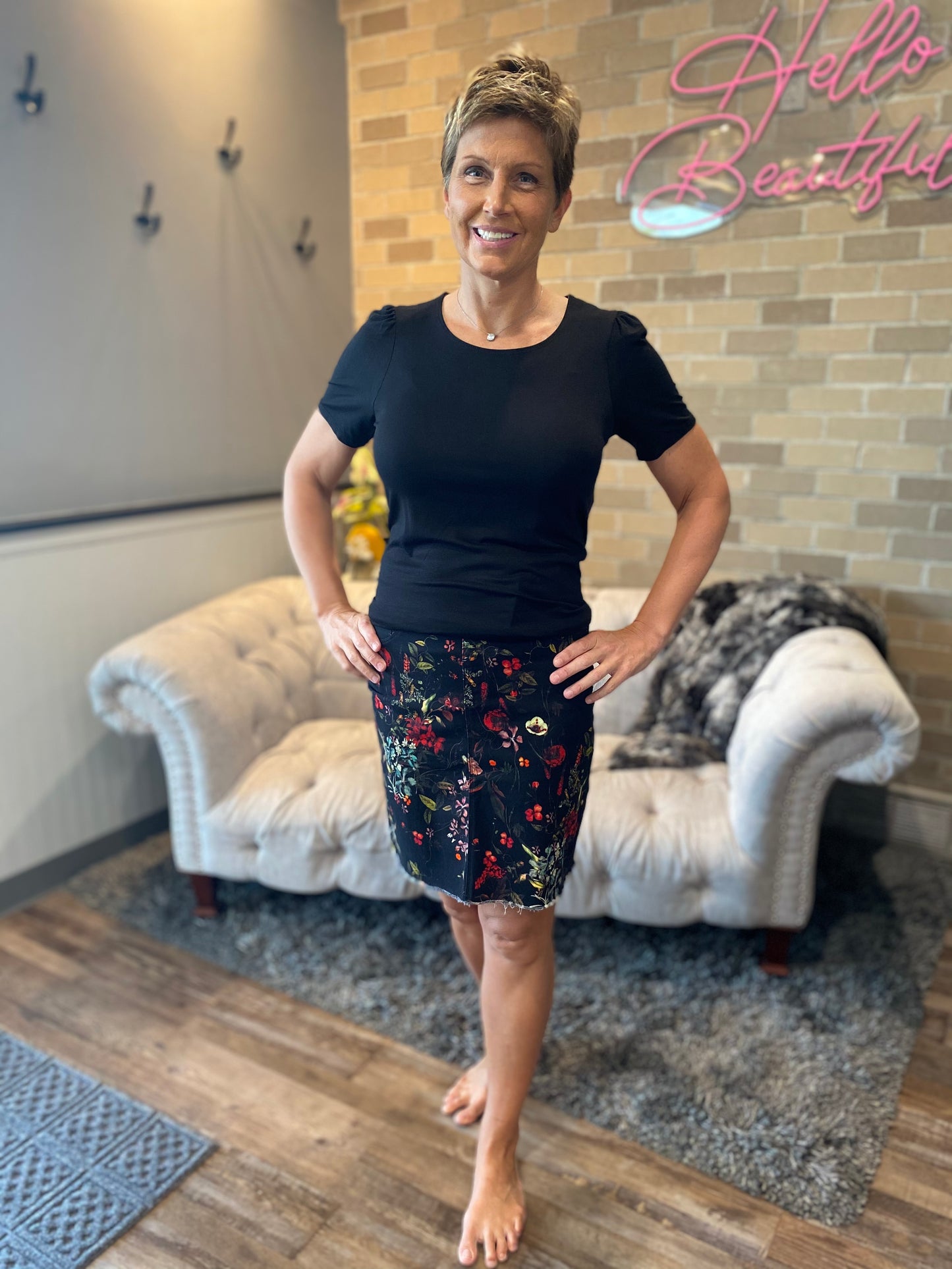 OMG Floral Printed Skirt