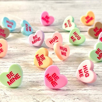 Candy Heart Stud Earrings