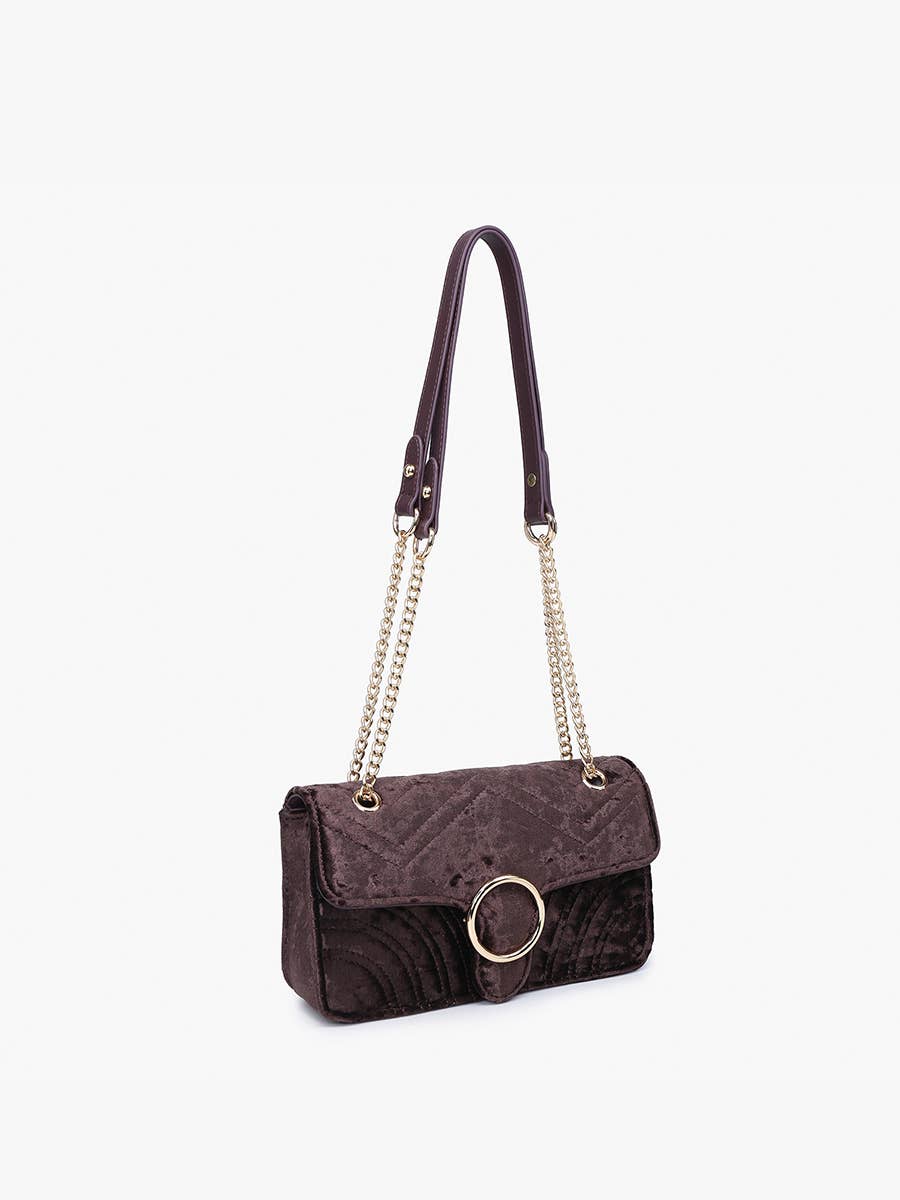Edinburgh Soft Textured Crossbody Bag - Chocolate