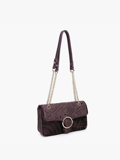 Edinburgh Soft Textured Crossbody Bag - Chocolate