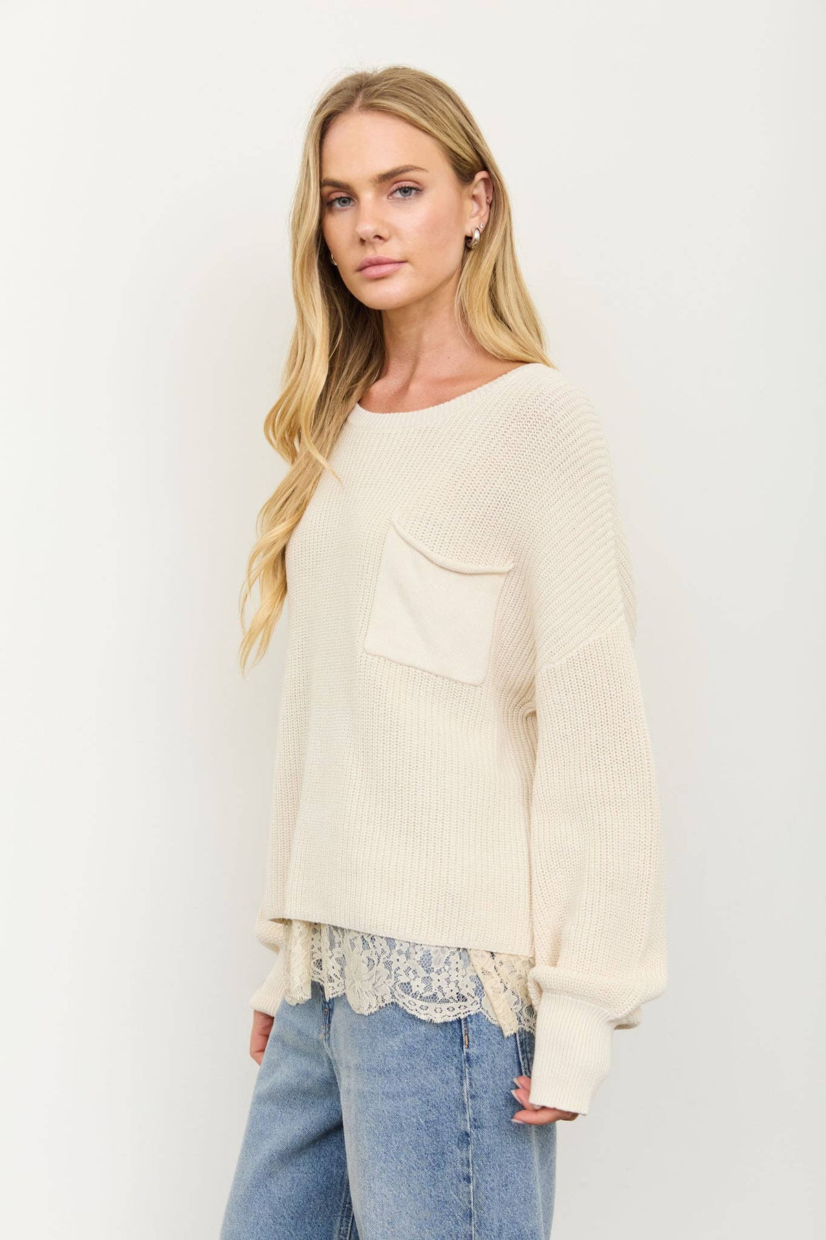 Xena Knit Pocket Sweater