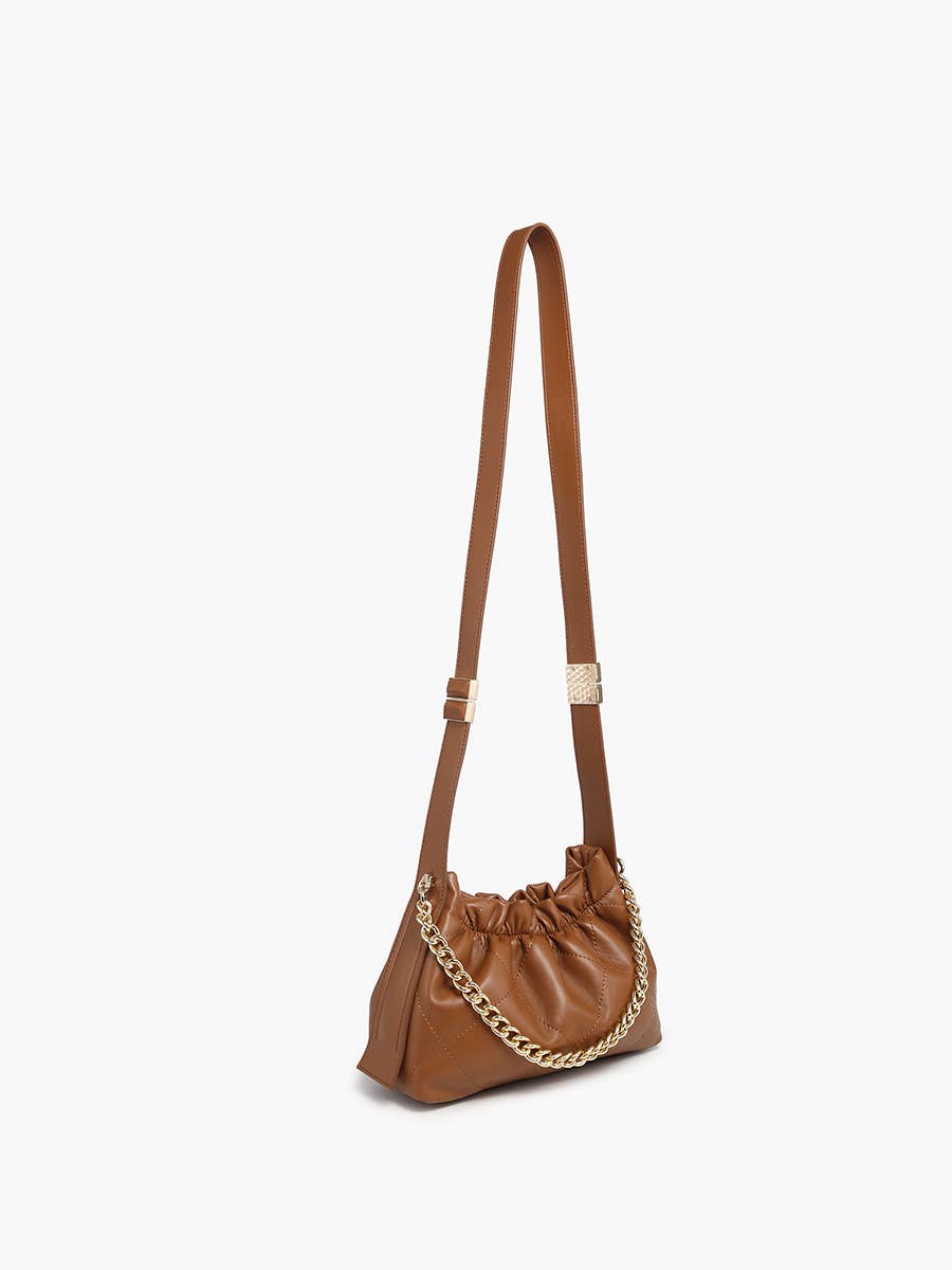 Sydney Ruched Bucket Bag - Black