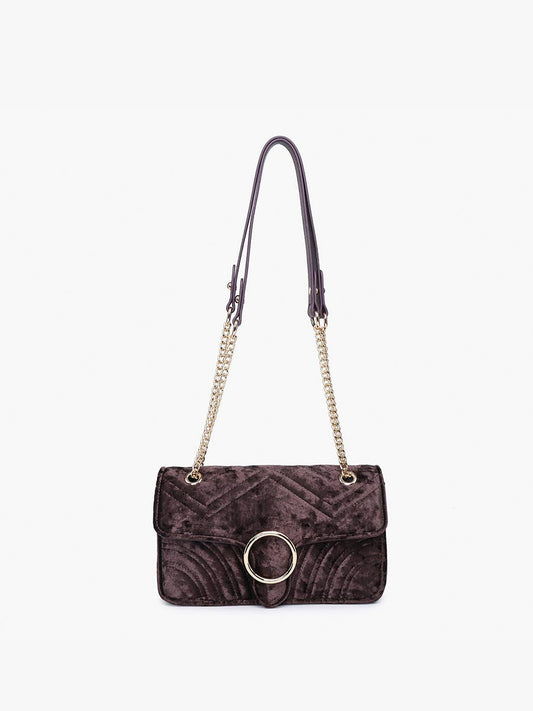Edinburgh Soft Textured Crossbody Bag - Chocolate