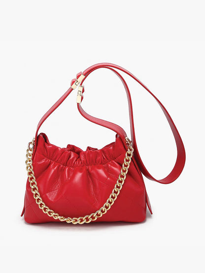 Sydney Ruched Bucket Bag - Black