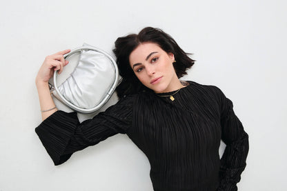Audrey Circular Satchel –  Navy