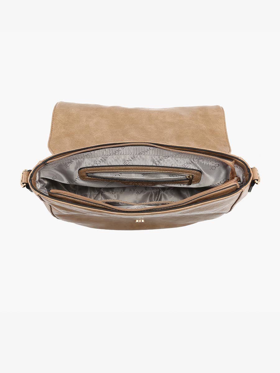 Foster Distressed Crossbody Bag - Charcoal