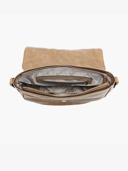 Foster Distressed Crossbody Bag - Charcoal