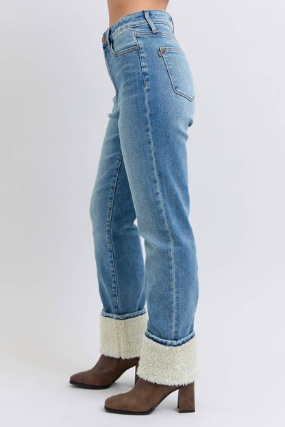 Aspen Cuffed Straight Leg Jeans