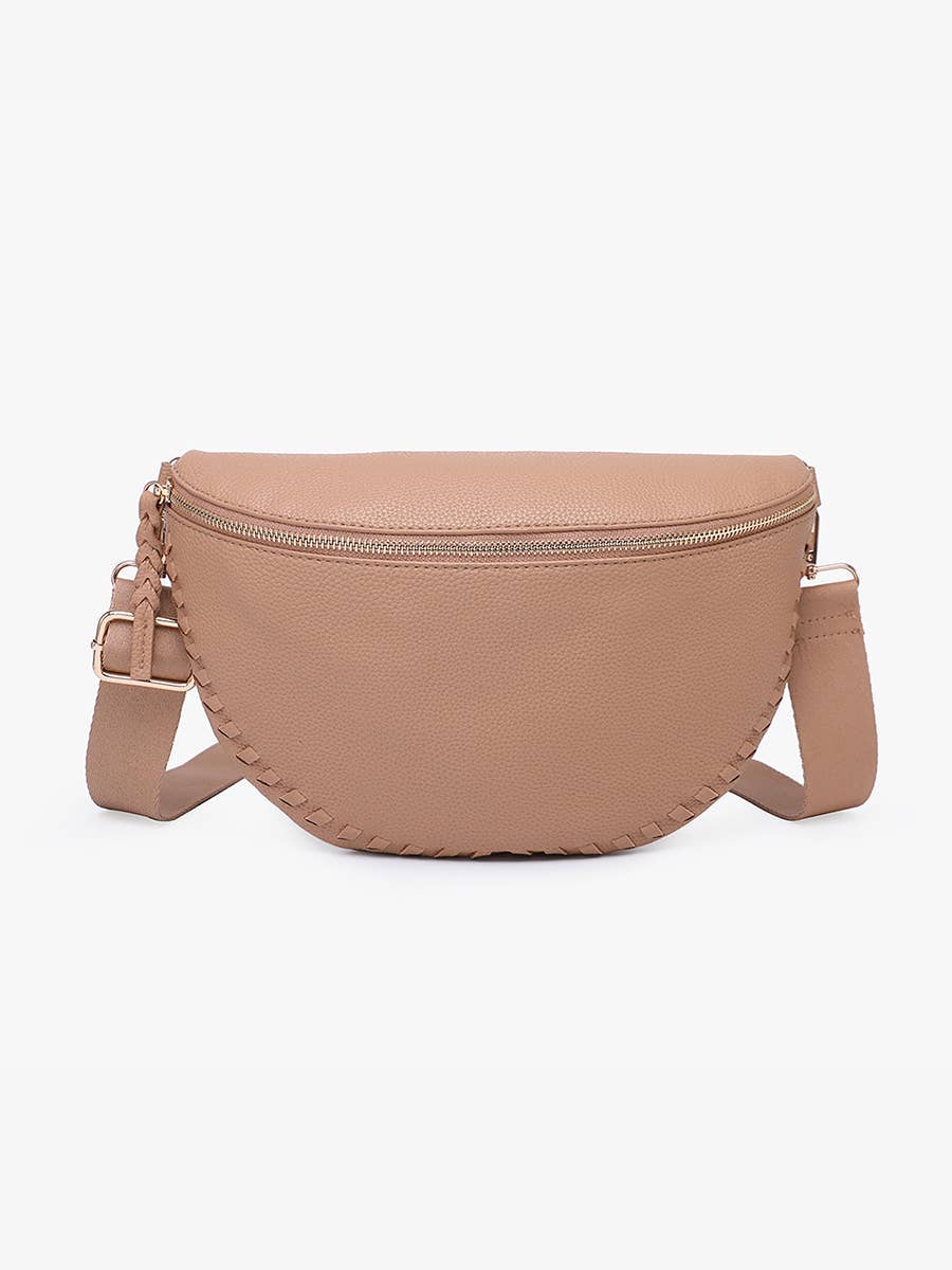 Janae Whipstitch Sling Bag - Cherry