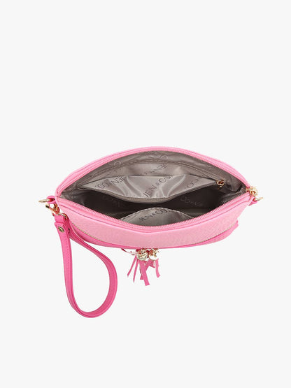 Tara Double Zip Crossbody - Green