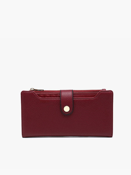 Violet RFID Fold-Out Wallet - Wine