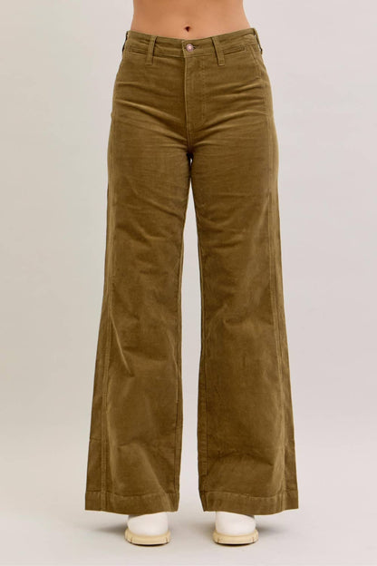 Nadine Olive Corduroy Pants
