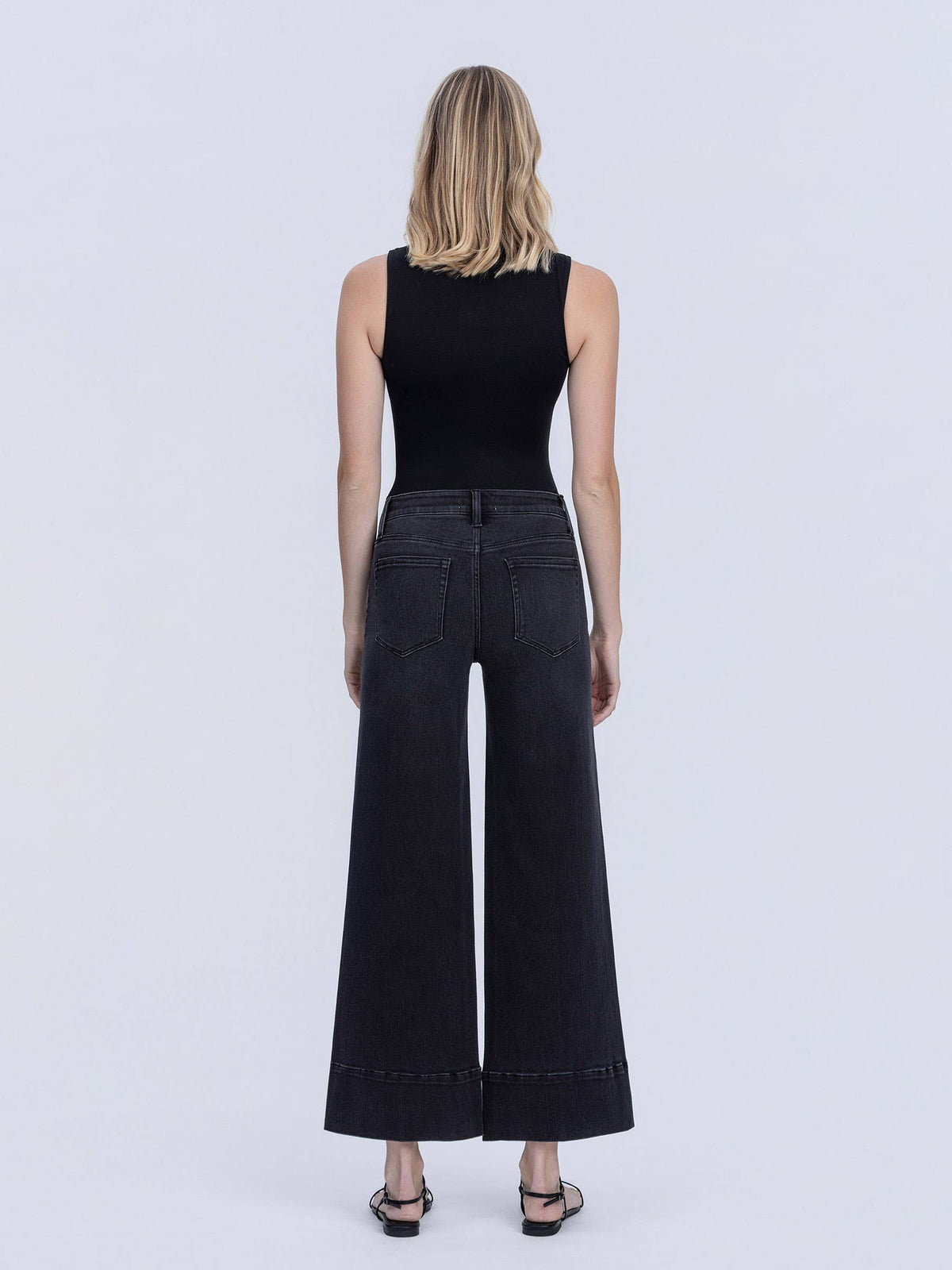 Tara Wide Leg Back Denim Jeans
