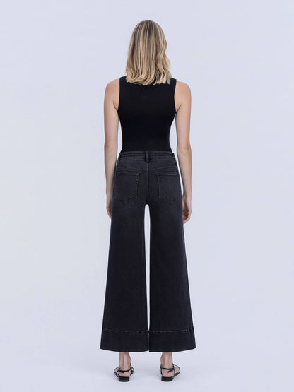 Tara Wide Leg Back Denim Jeans