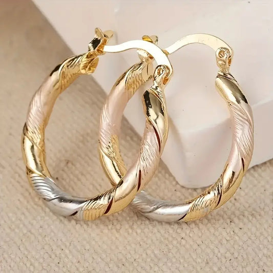 Tish Mixed Metal Hoop Earrings