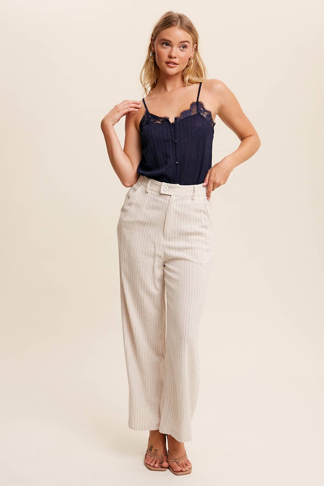 Midnight Lace Trim Cami