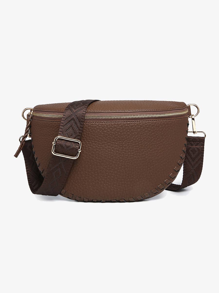 Janae Whipstitch Sling Bag - Cherry