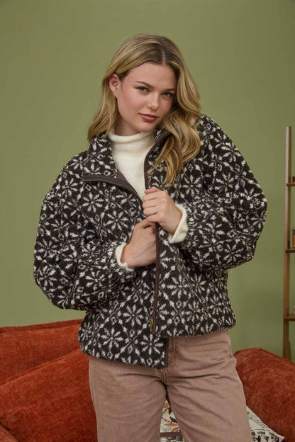 Aspen Snowflake Sherpa Jacket