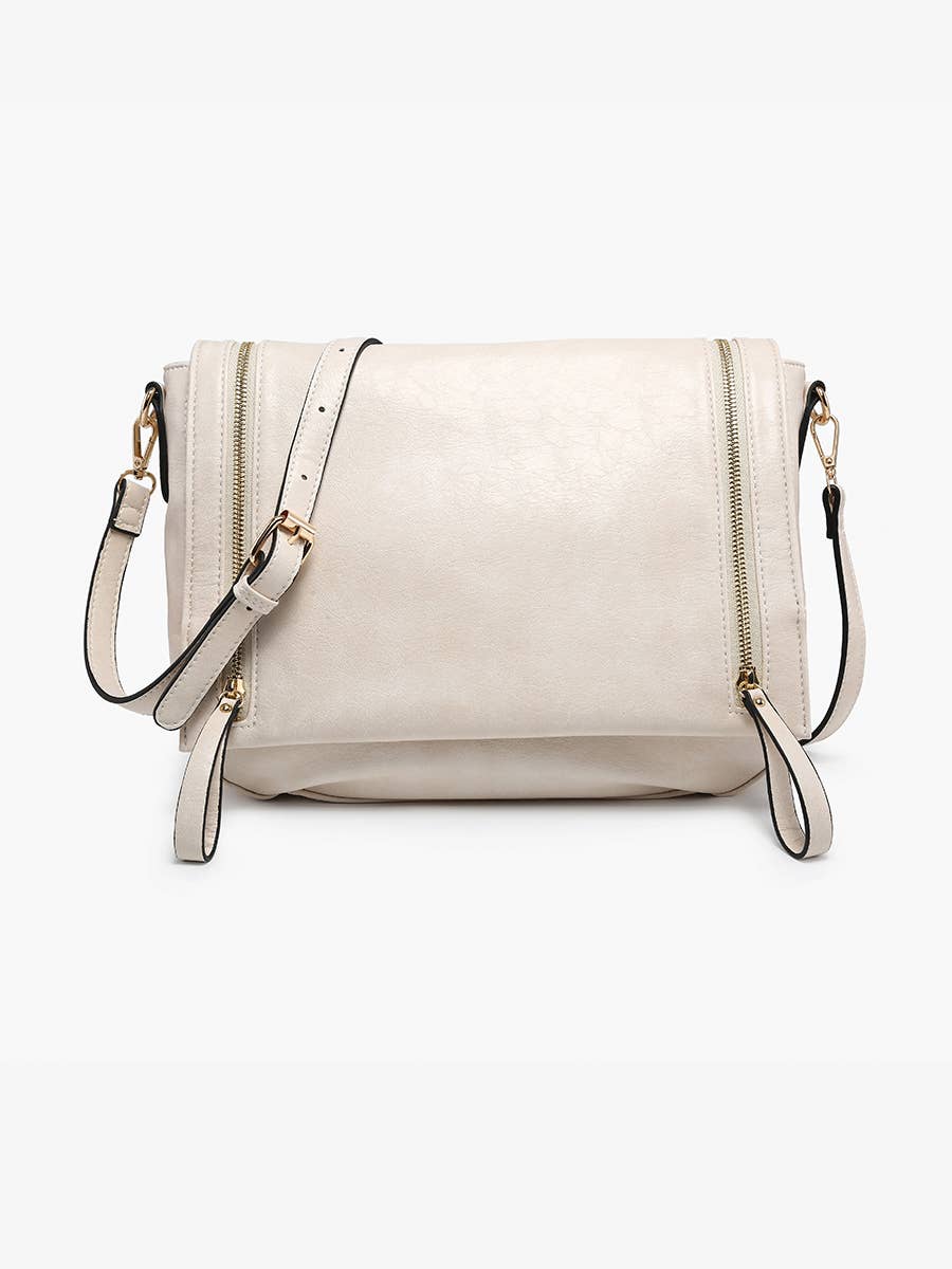 Foster Distressed Crossbody Bag - Charcoal