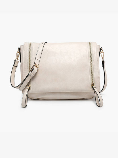 Foster Distressed Crossbody Bag - Charcoal