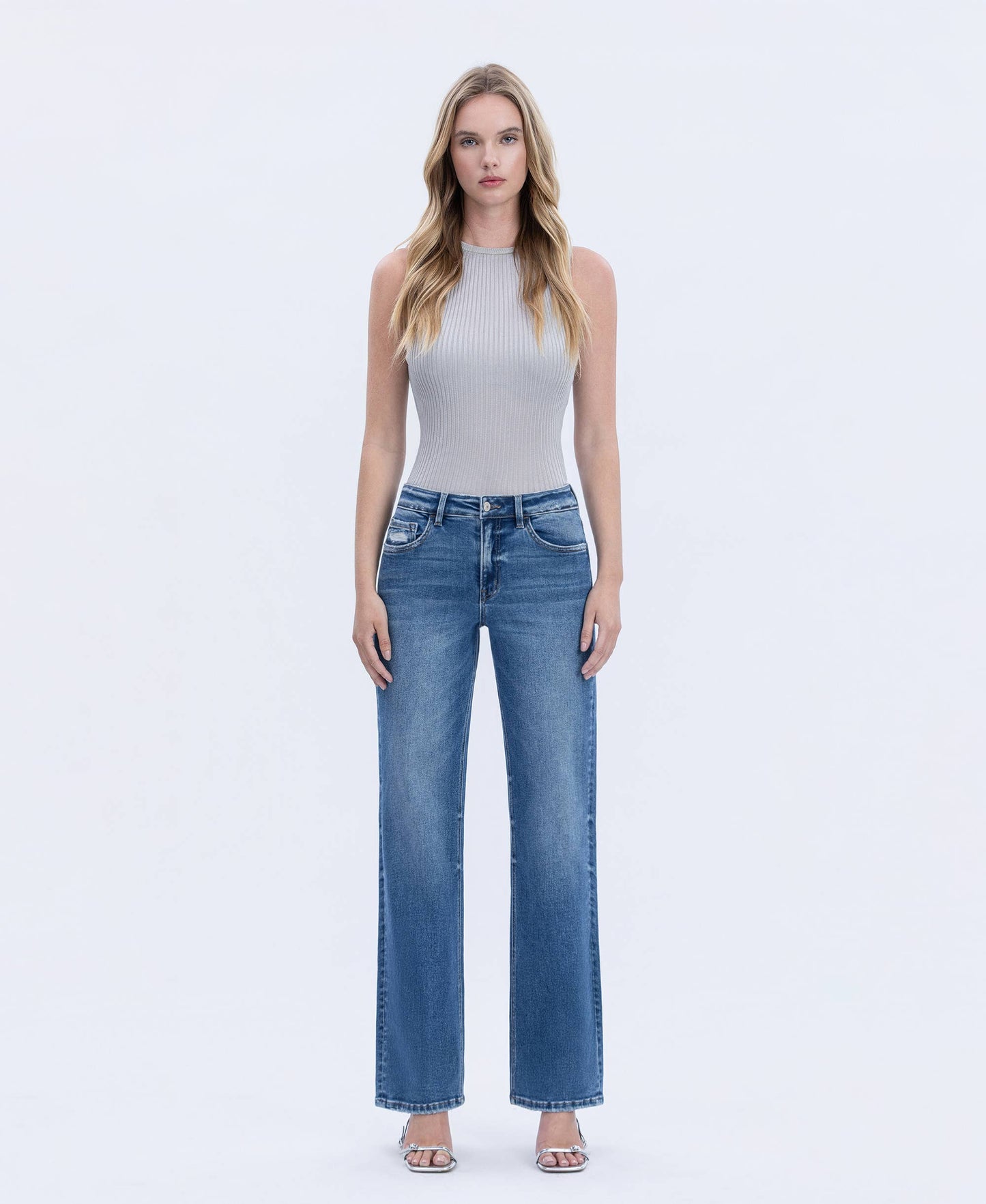 Delia Slim Wide Leg Jeans