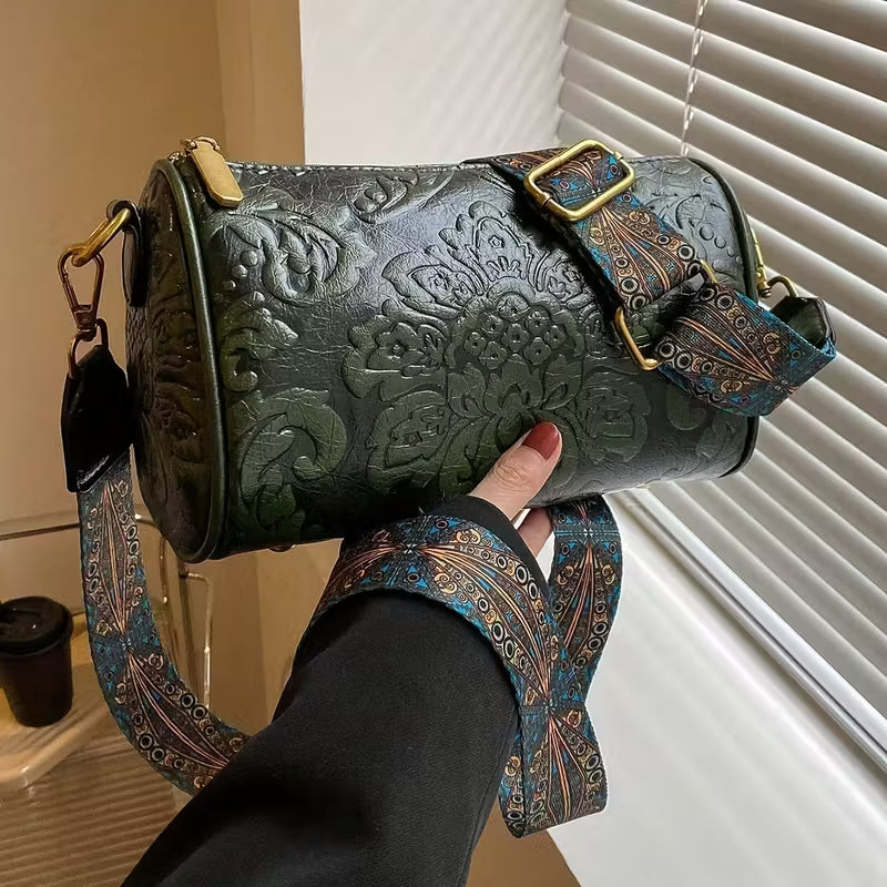 Gretchen Floral Embossed Crossbody Bag