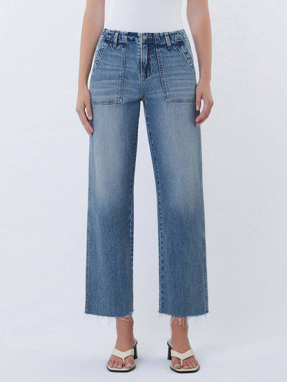 Finley Patch Pocket Straight Leg Jeans