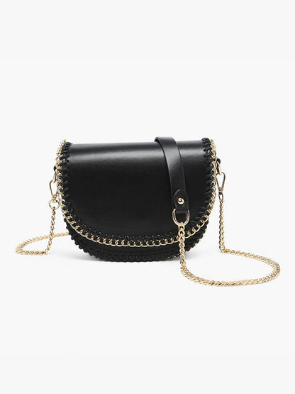 Istanbul Gold Chain Trim Crossbody - Orange