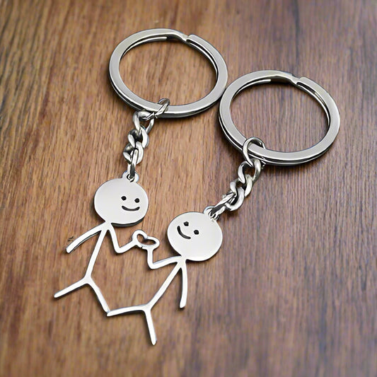 Bestie Stick Figure Keychains