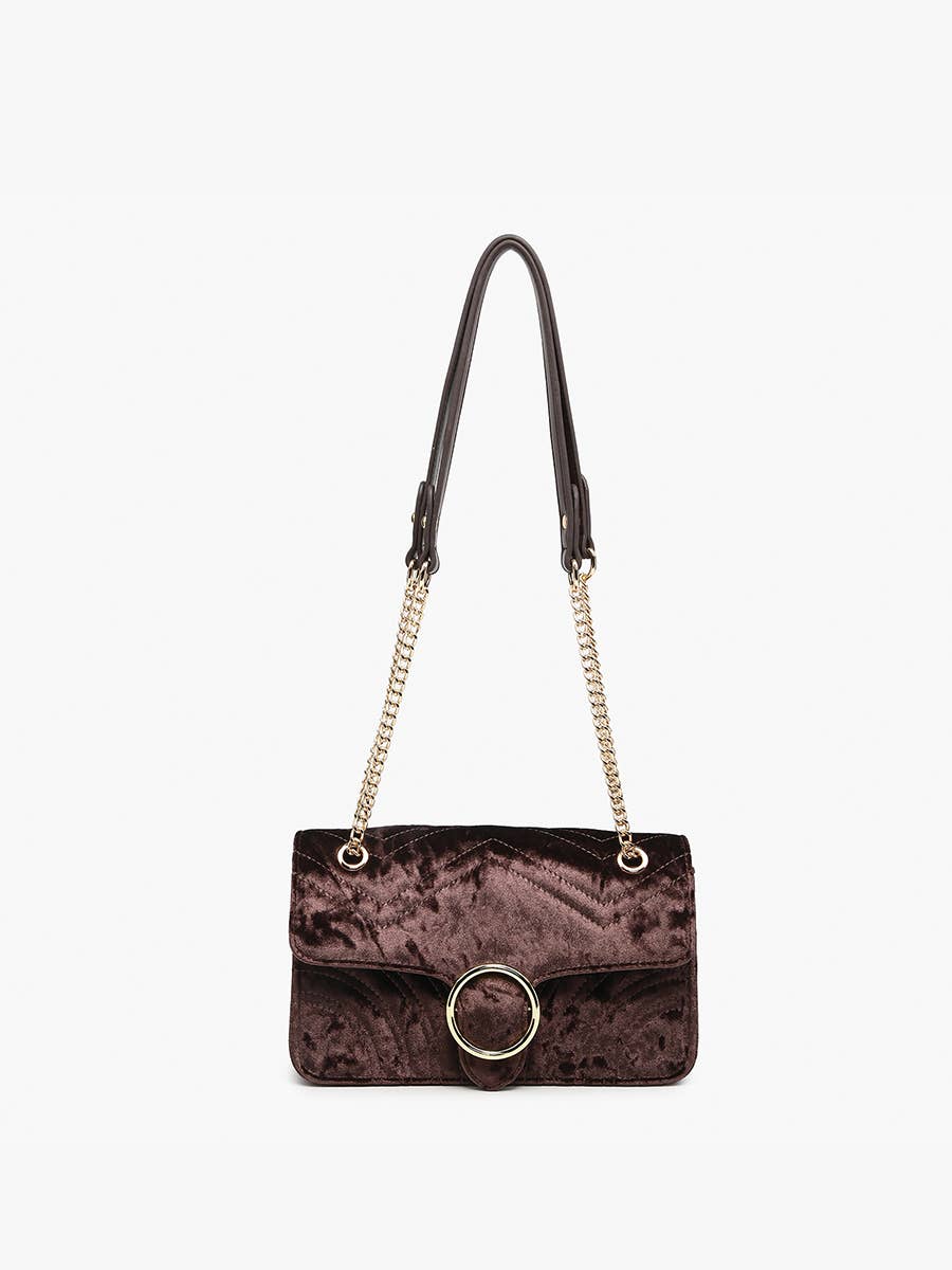 Edinburgh Soft Textured Crossbody Bag - Chocolate