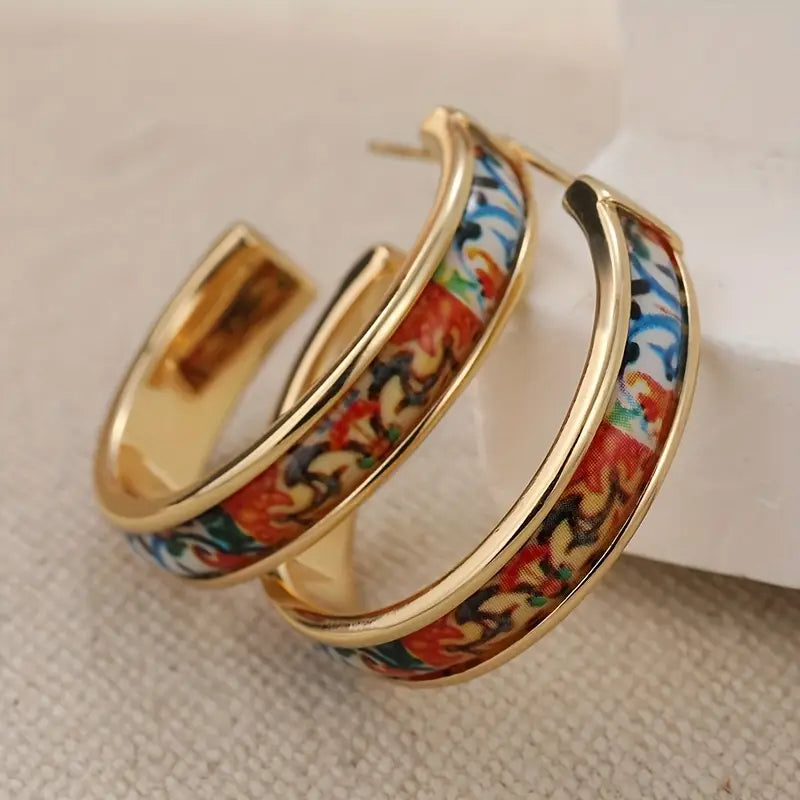 Tina Colorful Hoop Earrings